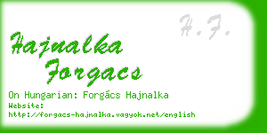 hajnalka forgacs business card